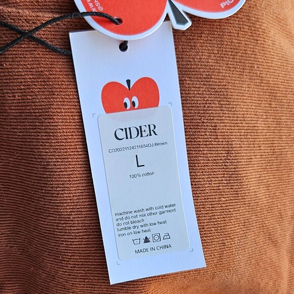 CIDER Brown Denim Overalls NWT - Picture 6 of 6